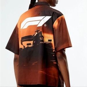 Formula 1 x PACSUN Lap Camp Shirt All Over AOP Men's F1 Racing Sz S